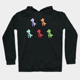 Colorful Dinosaurs Sticker Bundle Hoodie